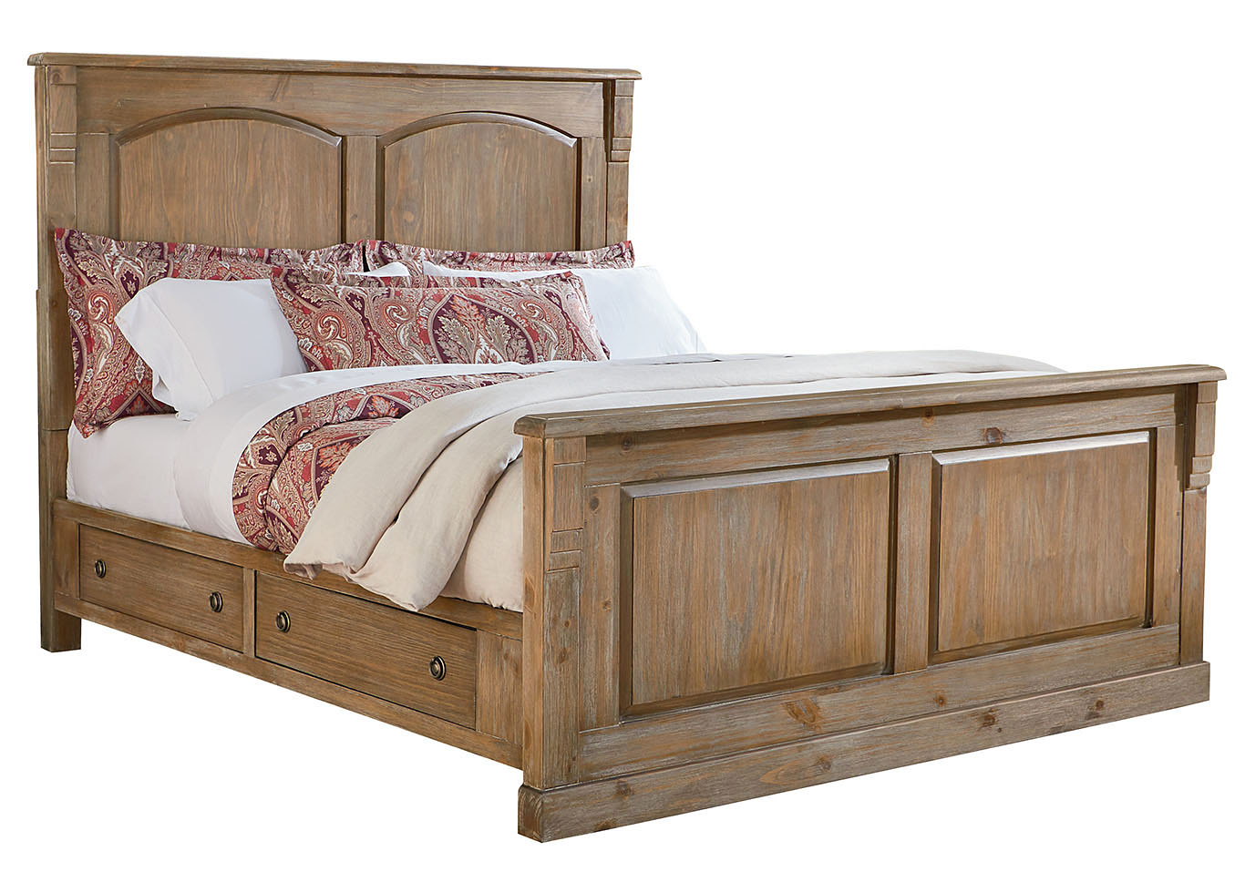 Savannah Court Brown Queen Storage Bed,Standard