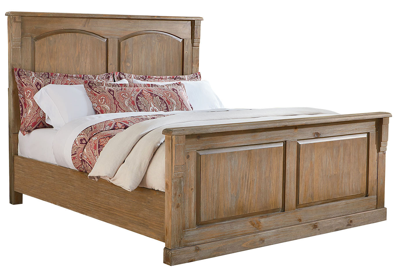 Savannah Court Brown Queen Panel Bed,Standard