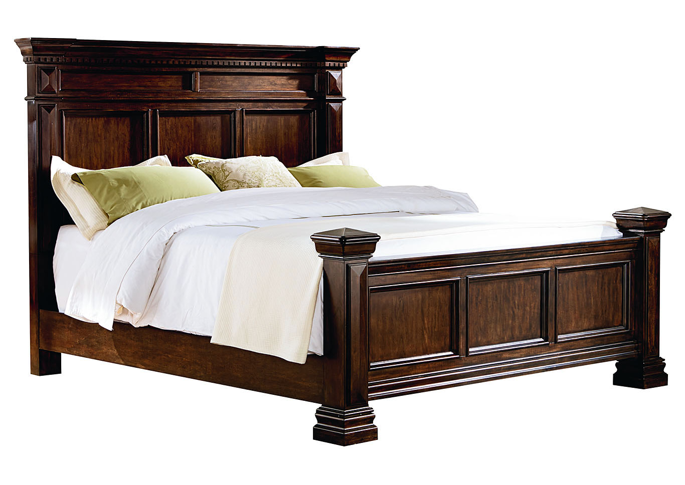 Charleston Brown King Panel Bed,Standard