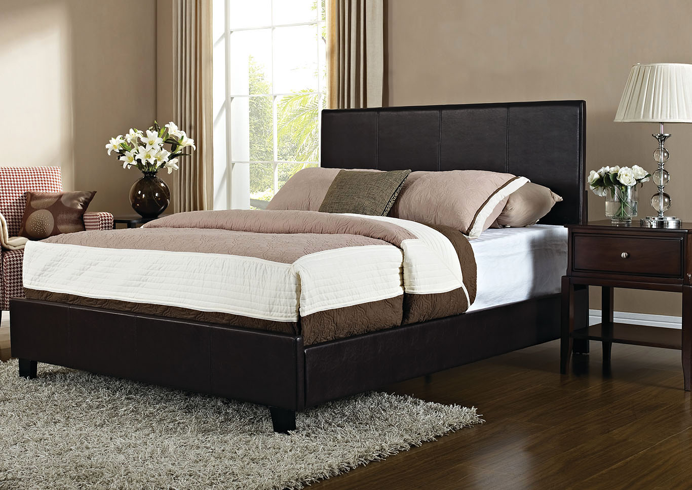 Bolton Brown Queen Platform Bed,Standard