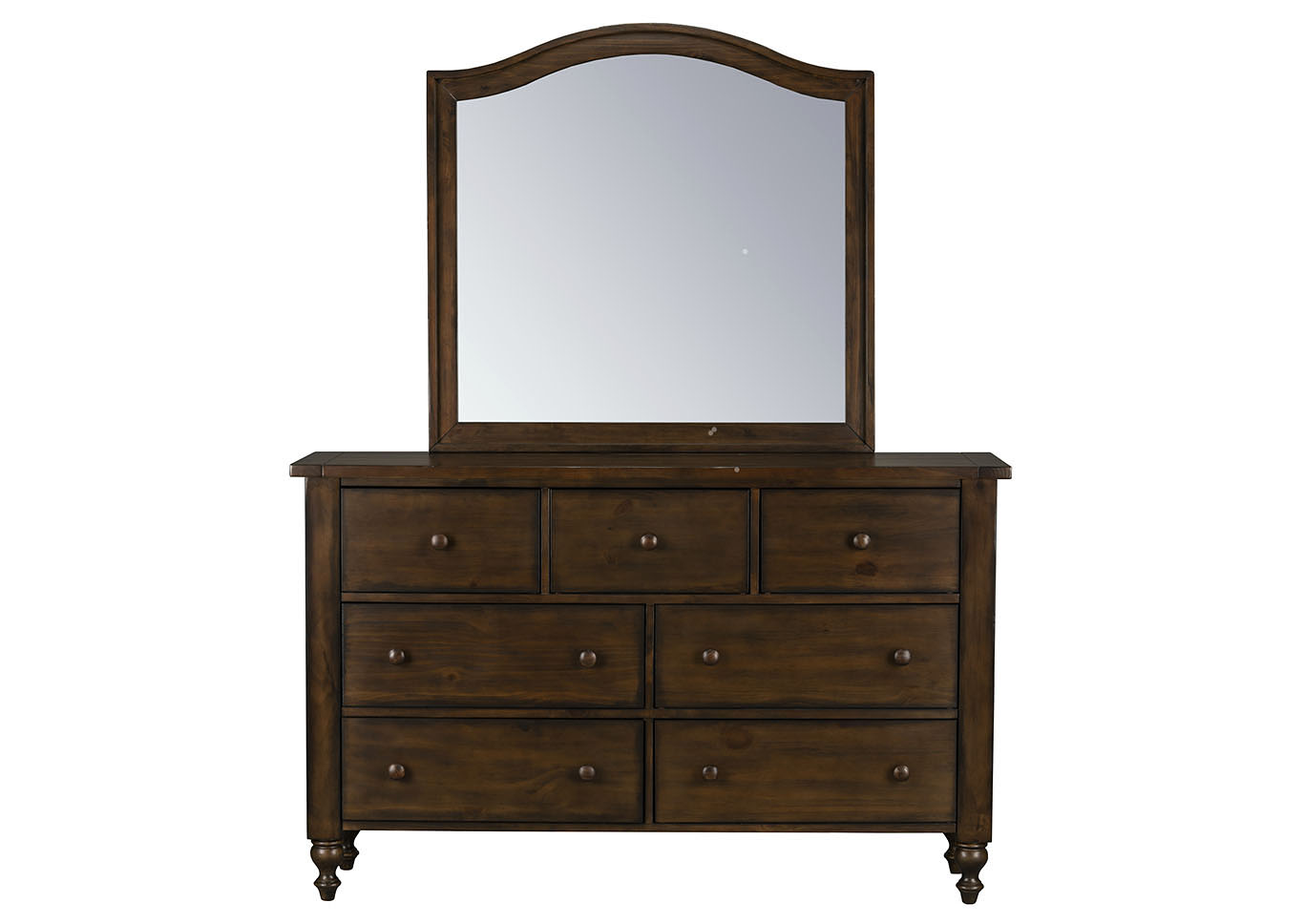 Paisley Court Brown Dresser and Mirror,Standard