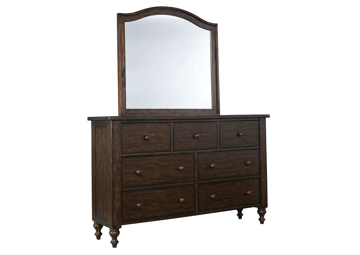 Paisley Court Brown Dresser and Mirror,Standard