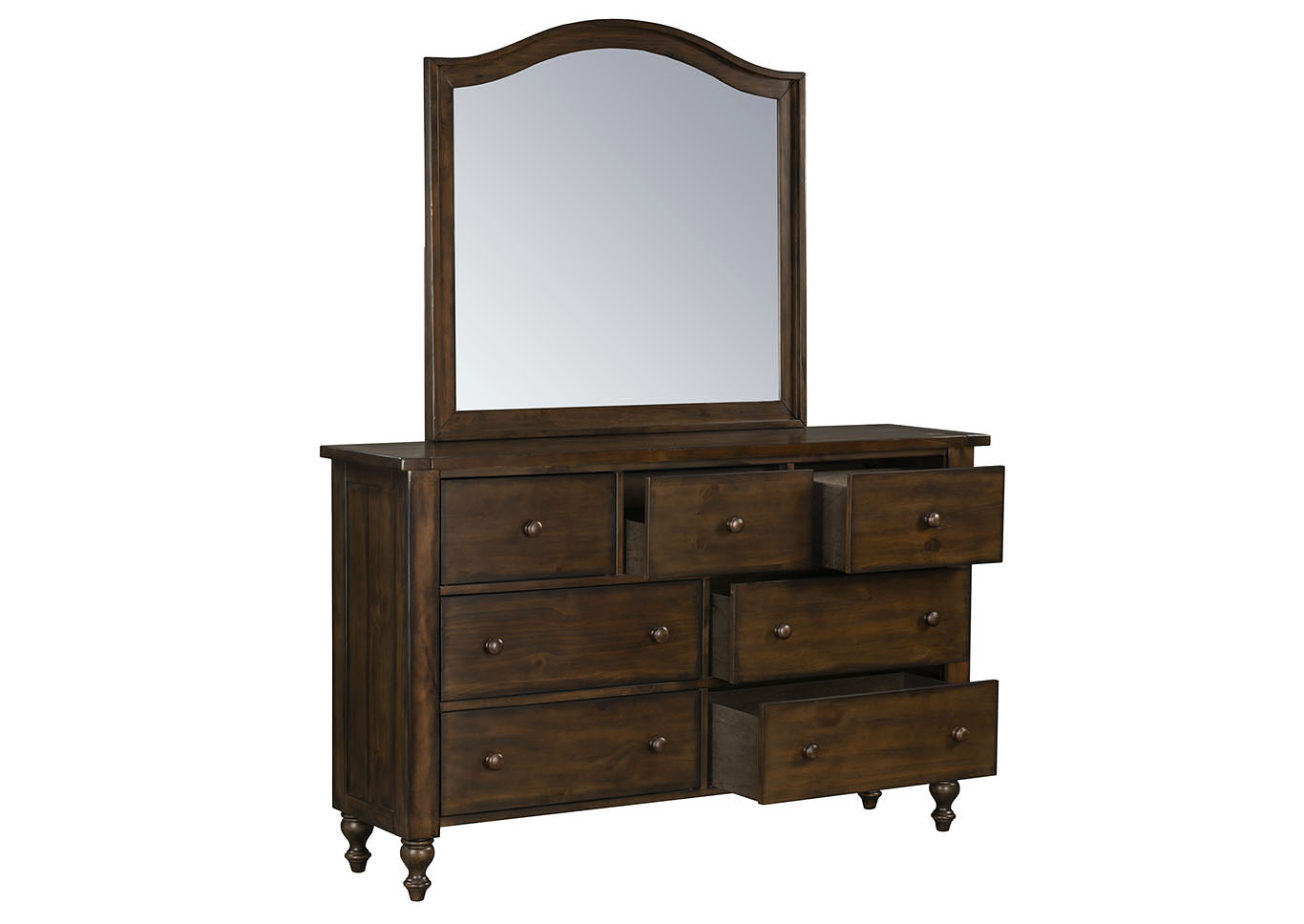 Paisley Court Brown Dresser and Mirror,Standard