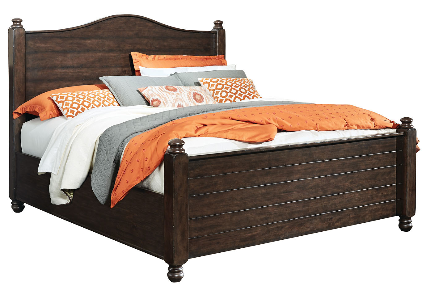 Paisley Court Brown Queen Poster Bed,Standard