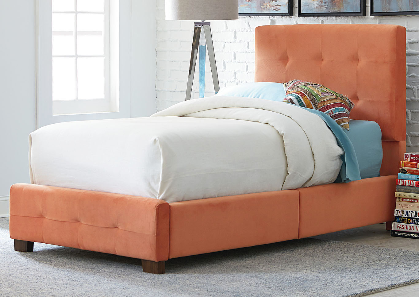 Madison Orange Full Platform Bed,Standard