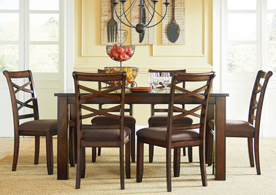 Image for Redondo Brown Rectangular Table w/6 Side Chair