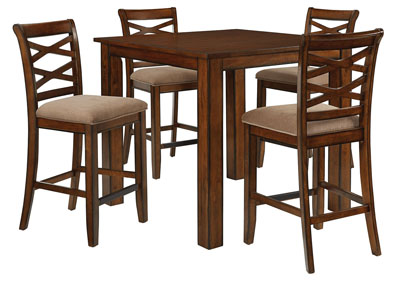 Image for Redondo Brown Counter Table w/4 Counter Chair