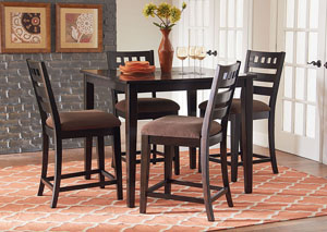 Image for Sparkle Counter Table w/4 Counter Chair