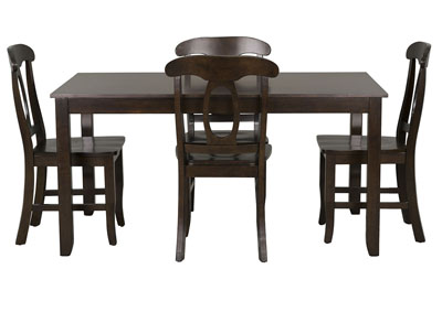 Image for Larkin Brown Dining Table w/4 Side Chair