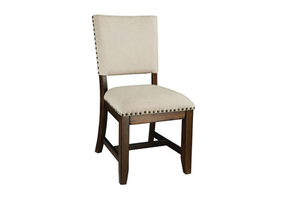 Image for Omaha Brown/White Upholstered Side Chair (Set of 2)