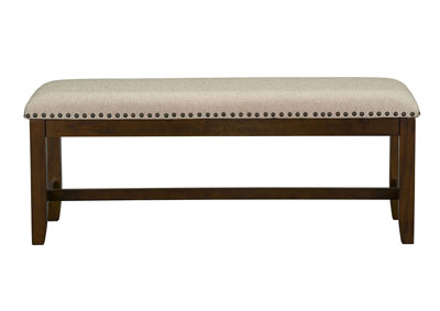 Image for Omaha Brown/White Upholstered Bench