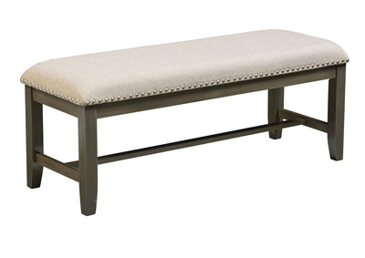 Omaha Gray Upholstered Bench