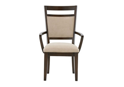 Image for Avion Brown Upholstered Arm Chair (Set of 2)