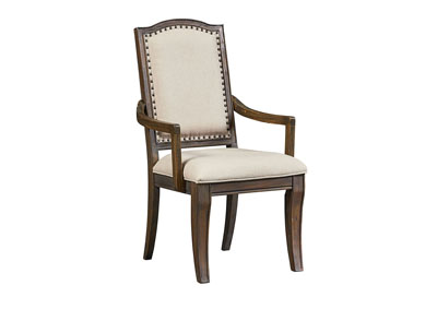 Image for Parliament Brown Upholstered Arm Chair (Set of 2)