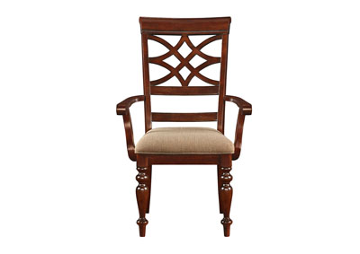 Image for Woodmont Brown Upholstered Arm Chair (Set of 2)