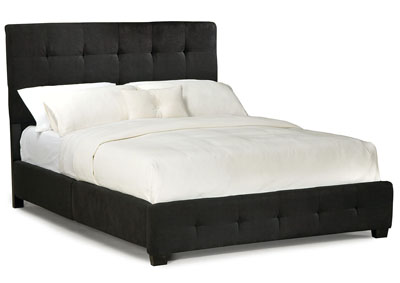 Image for Madison Square Black King Upholstered Platform Bed