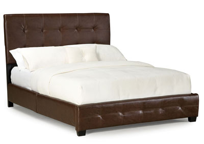 Image for Madison Square Brown Queen Upholstered Platform Bed
