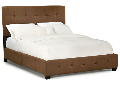 Image for Madison Square Brown Queen Upholstered Platform Bed
