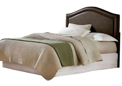 Image for Simplicity Brown Camel Back Queen Bed Headboard