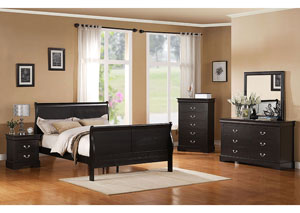 Image for Lewiston Black Queen Sleigh Bed w/Dresser and Mirror