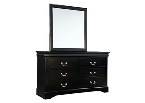 Image for Lewiston Black Dresser w/Mirror Standard