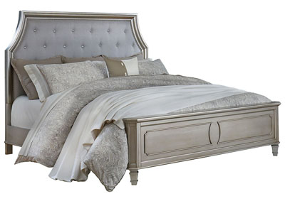 Image for Windsor Silver Queen Upholstered Panel Bed