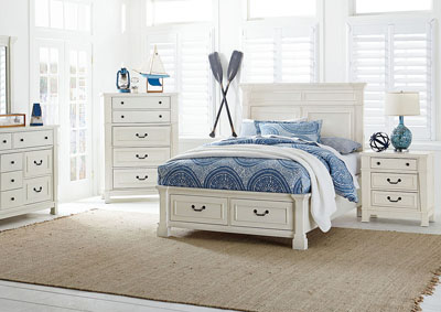 Image for Chesapeake Bay White Twin Storage Bed w/Dresser and Mirror