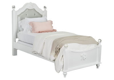 Image for Olivia White Twin Poster Bed