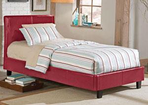 Image for New York Red Twin Platform Bed