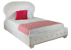 Image for Marilyn White Twin Upholstered Bed