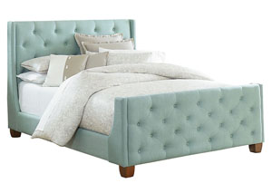 Image for Carmen Blue Queen Uphosltered Bed