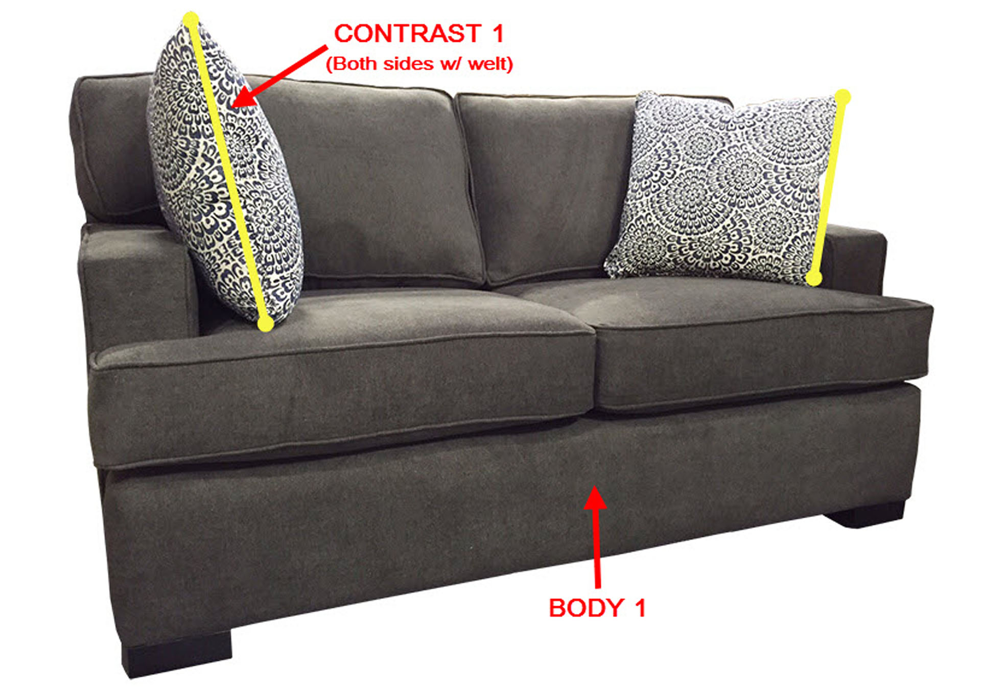 Value Selection Loveseat w/ 2 Pillows,Stanton