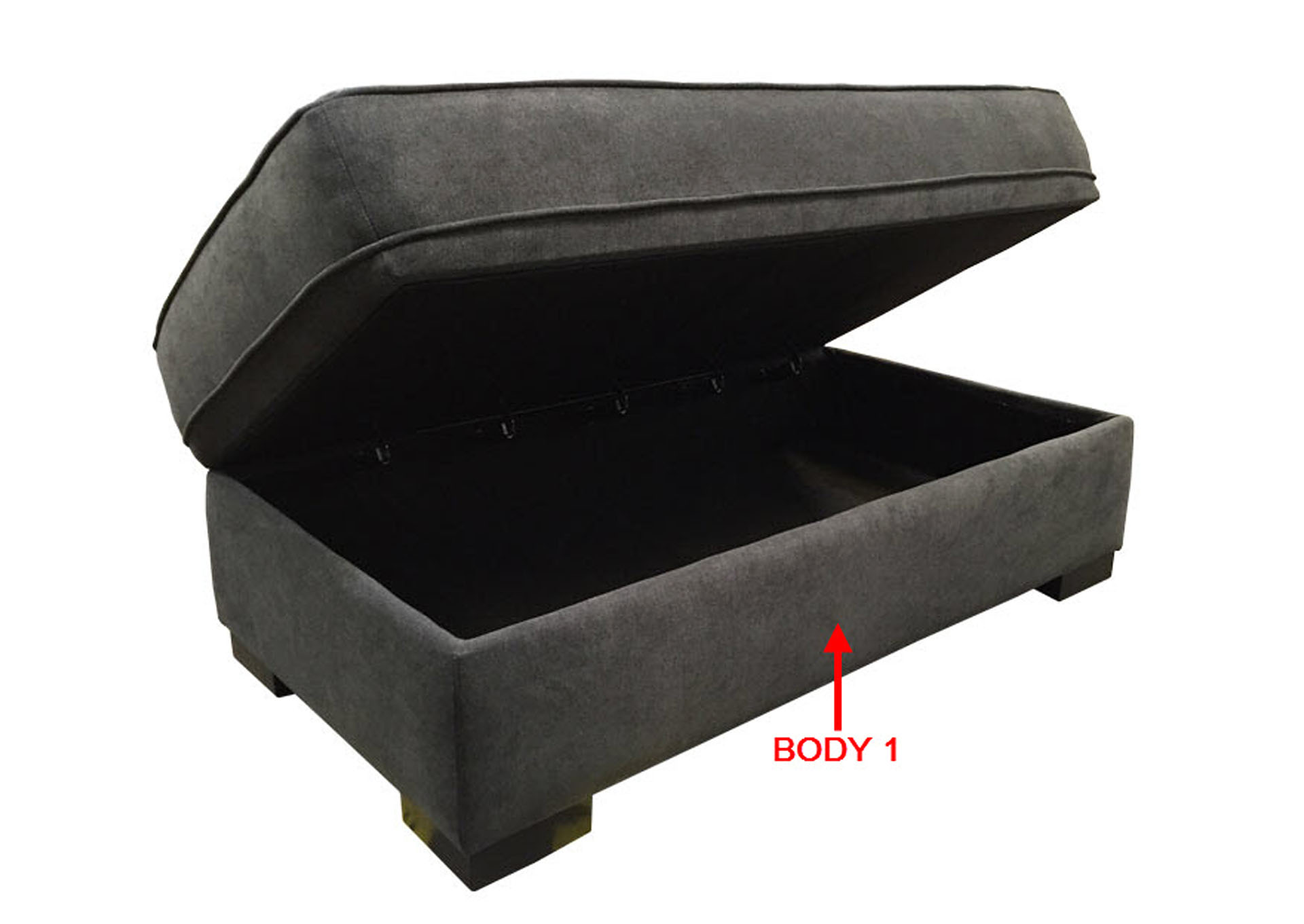 Performance Rectangular Storage Ottoman,Stanton