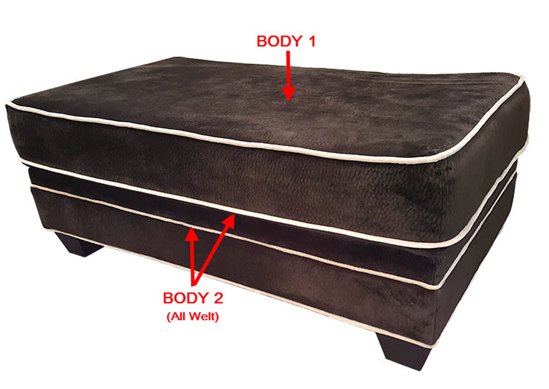 Performance Rectangular Cocktail Ottoman,Stanton