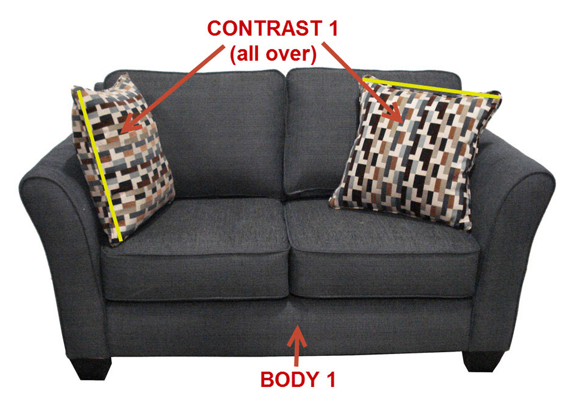 Performance Loveseat w/ 2 Pillows,Stanton