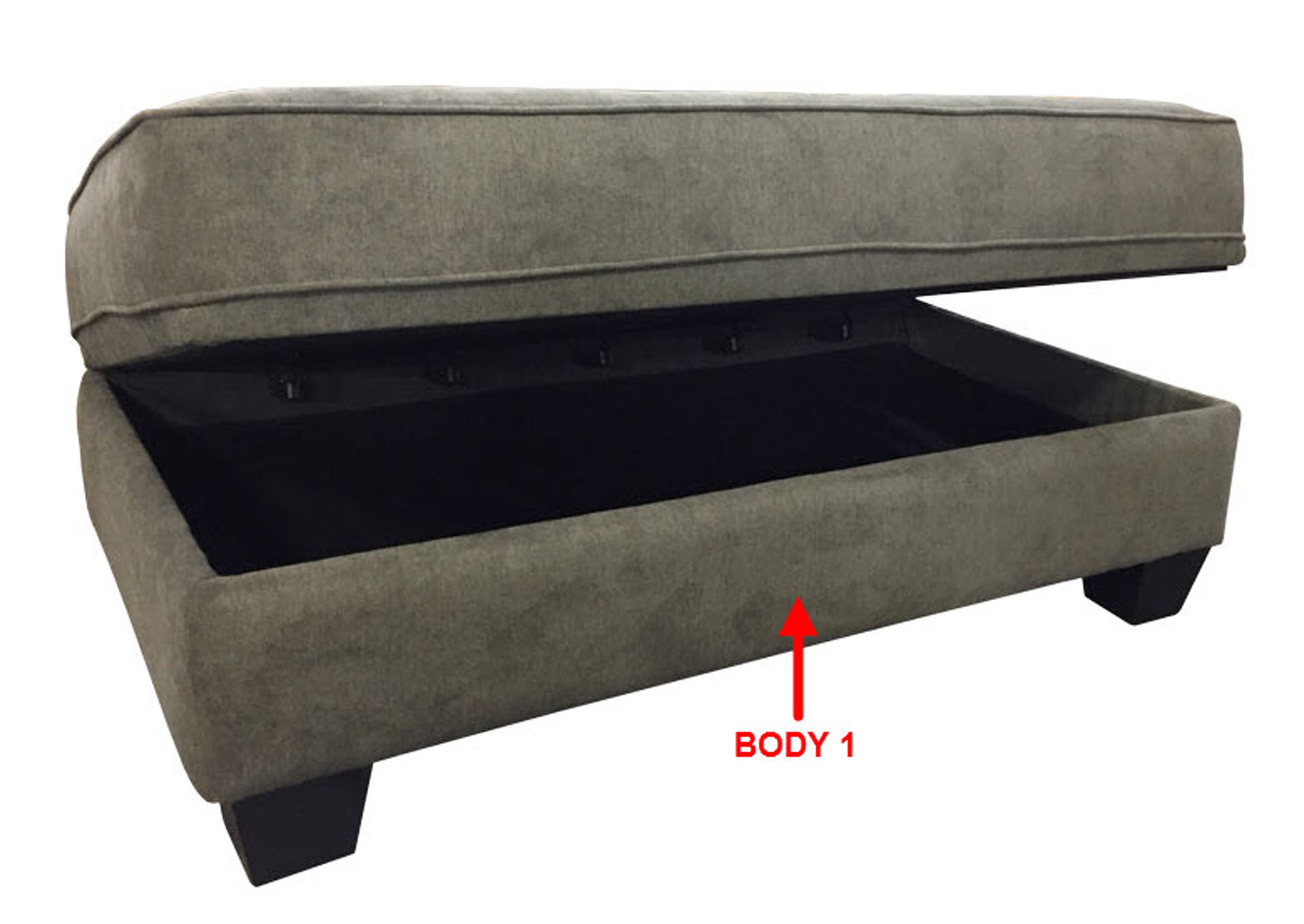 Performance Rectangular Storage Ottoman,Stanton