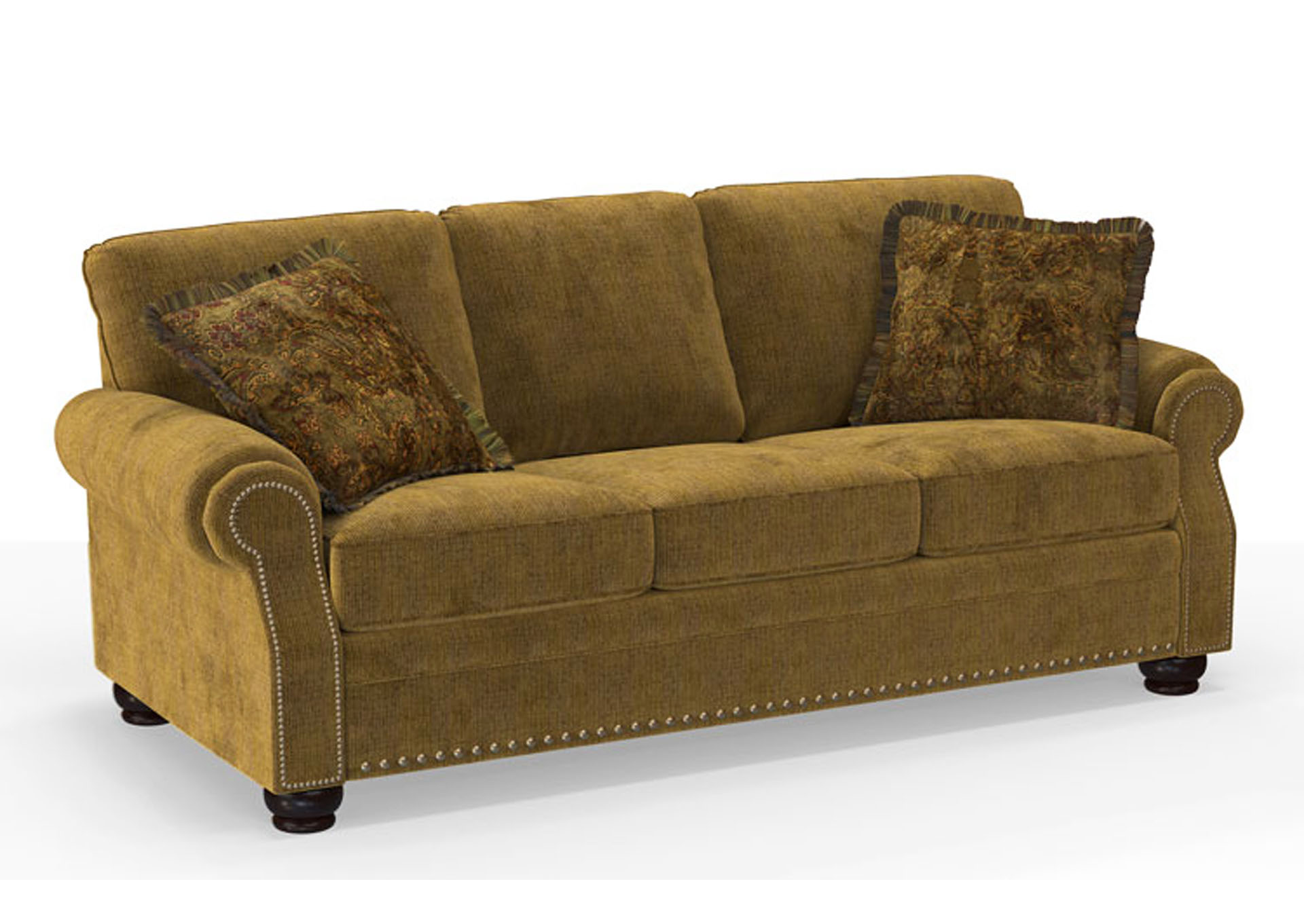 Performance Fabric Sofa w/ 2 Pillows,Stanton