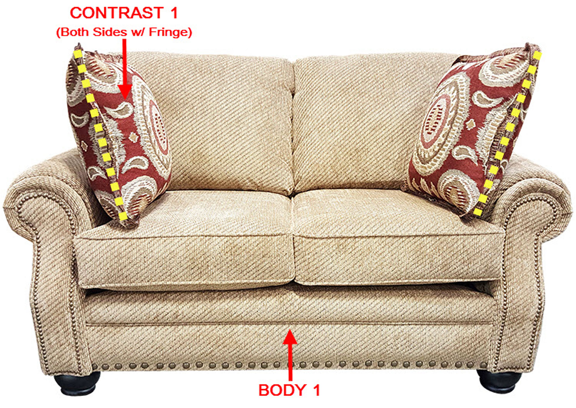 Performance Loveseat w/ 2 Pillows,Stanton