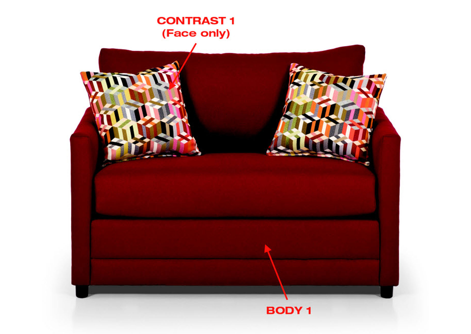 Performance Double Chair w/ 2 Pillows,Stanton