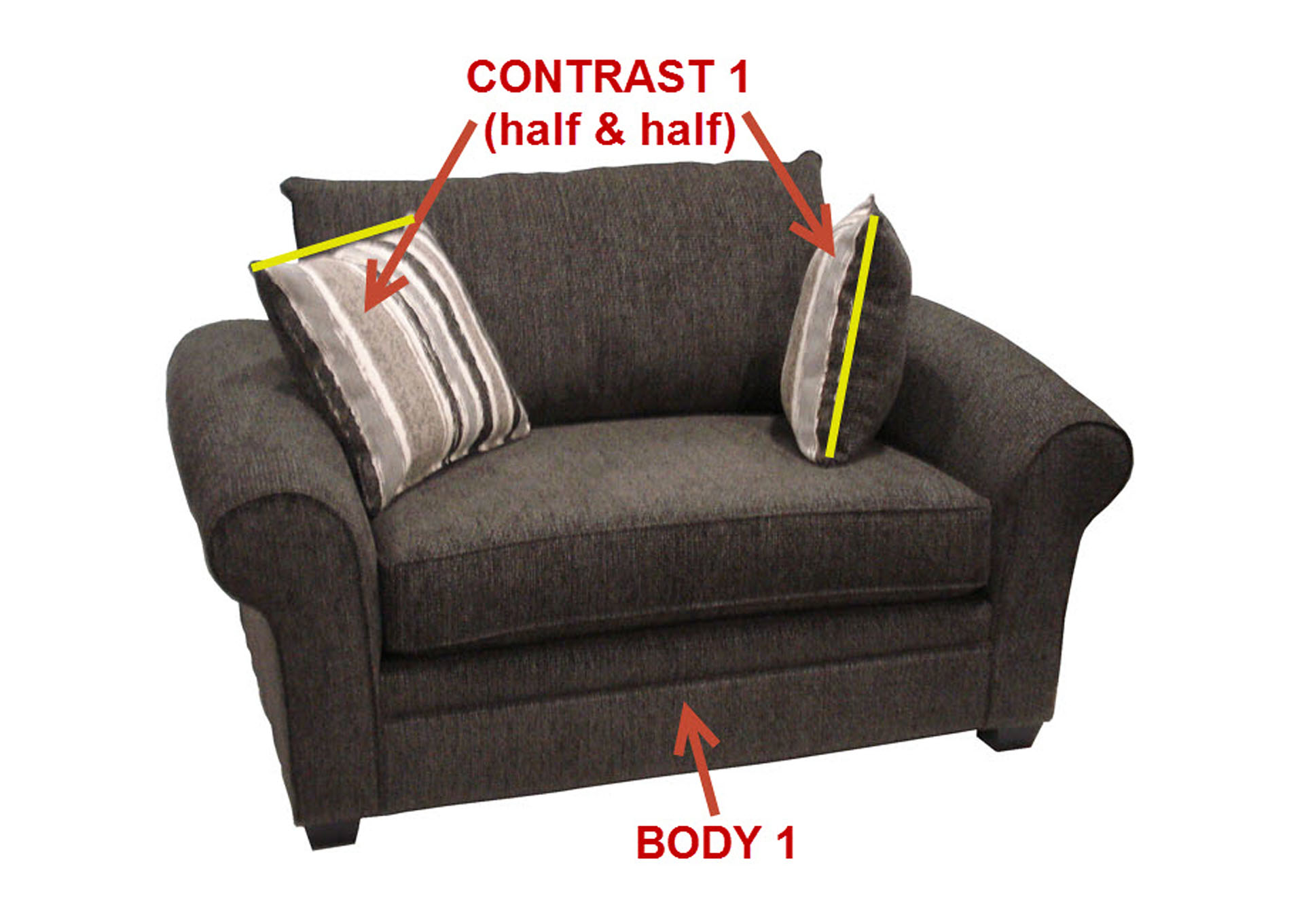 Performance Double Chair w/ 2 Pillows,Stanton