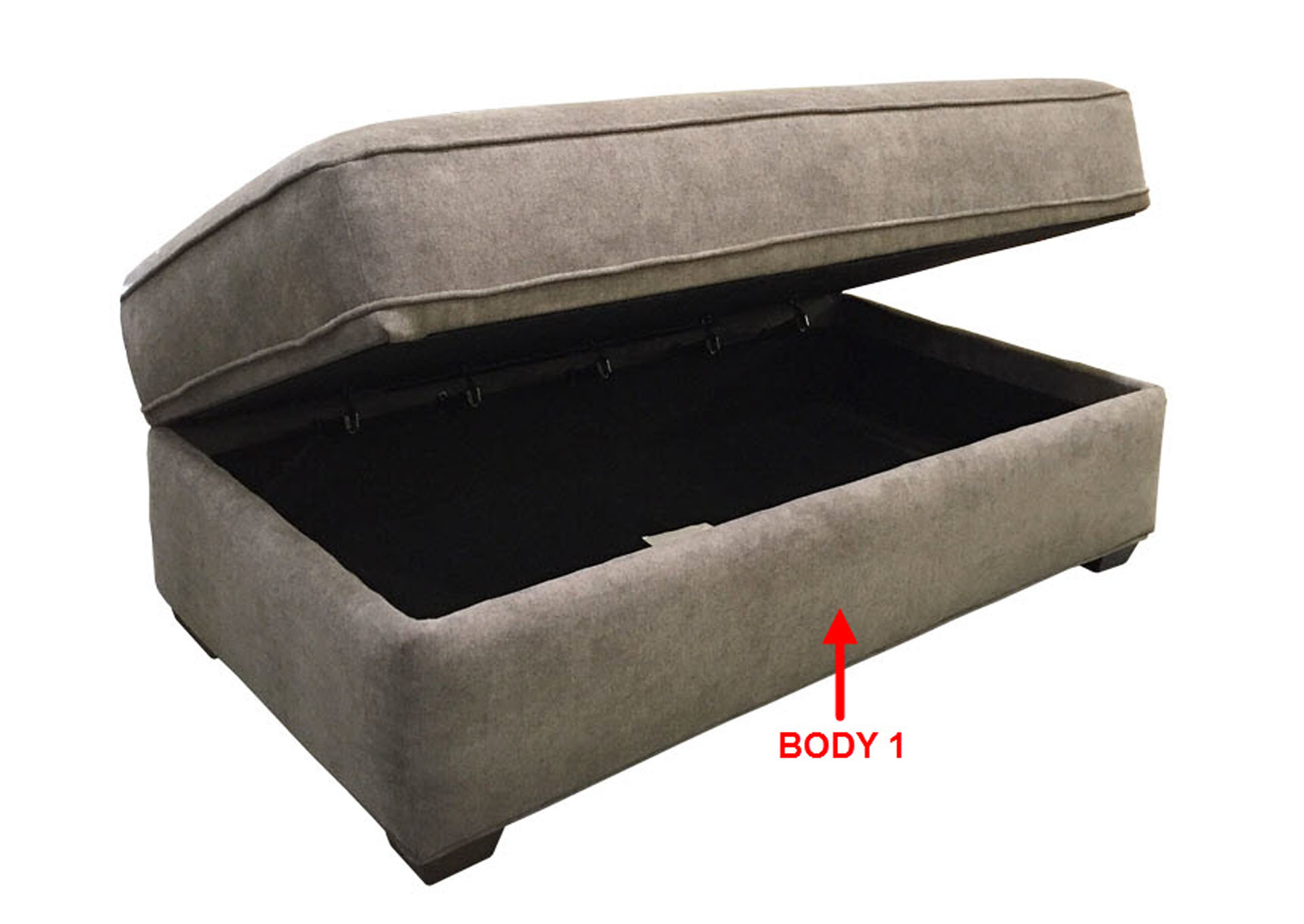 Performance Rectangular Storage Ottoman,Stanton