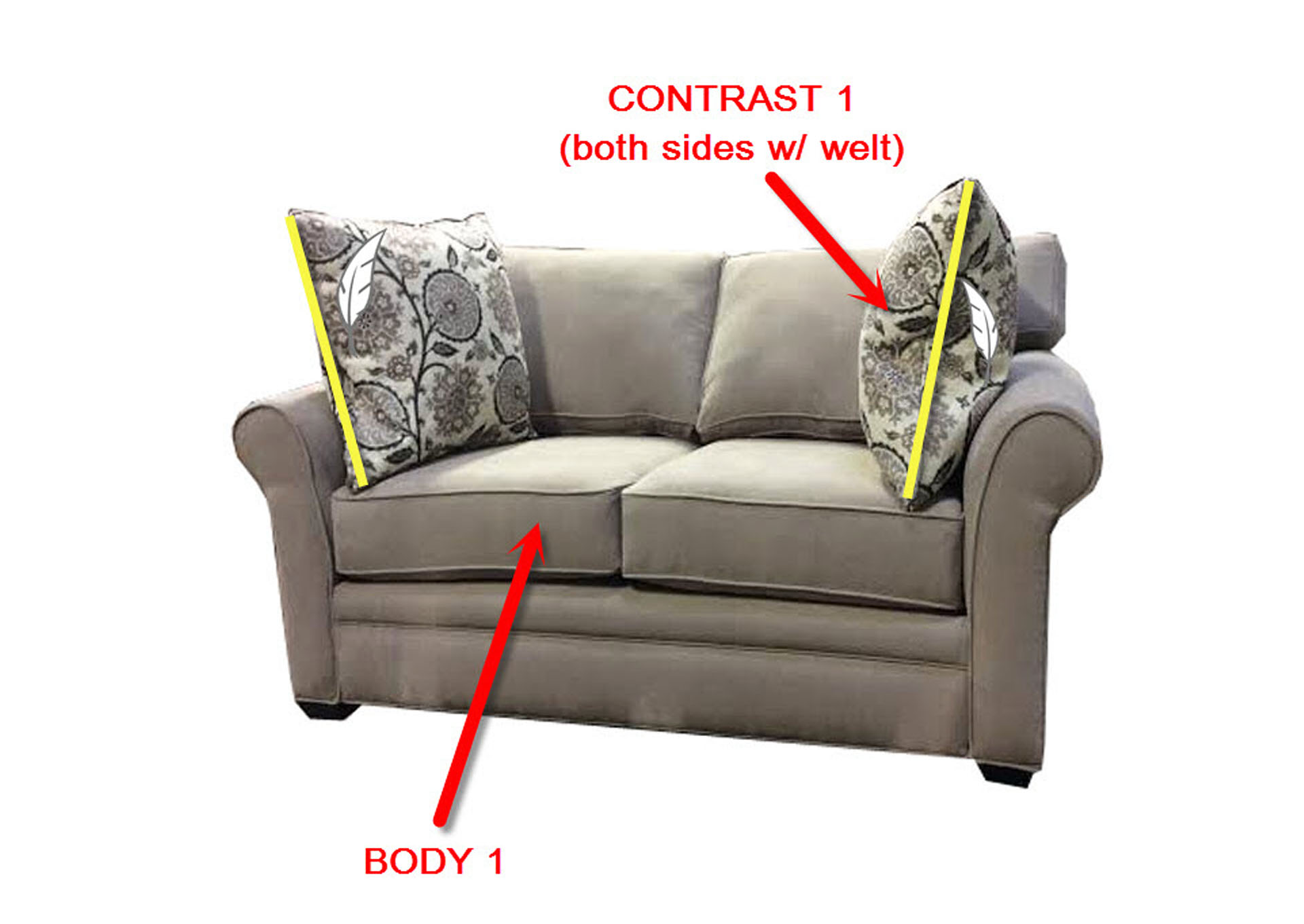 Performance Loveseat w/ 2 Pillows,Stanton