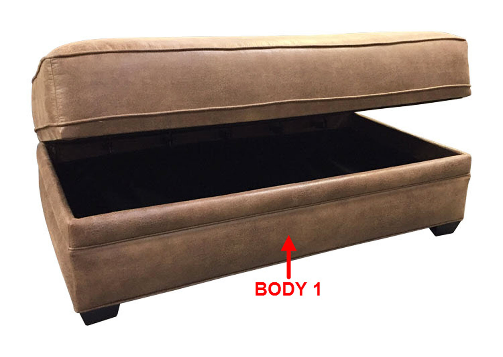 Performance Rectangular Storage Ottoman,Stanton