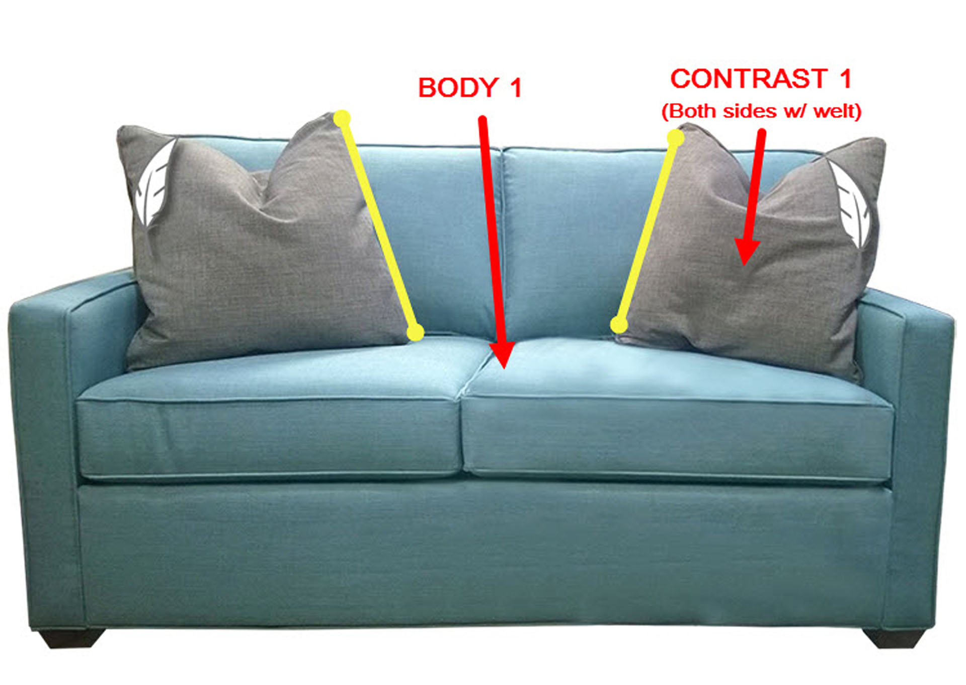 Performance Loveseat w/ 2 Pillows,Stanton