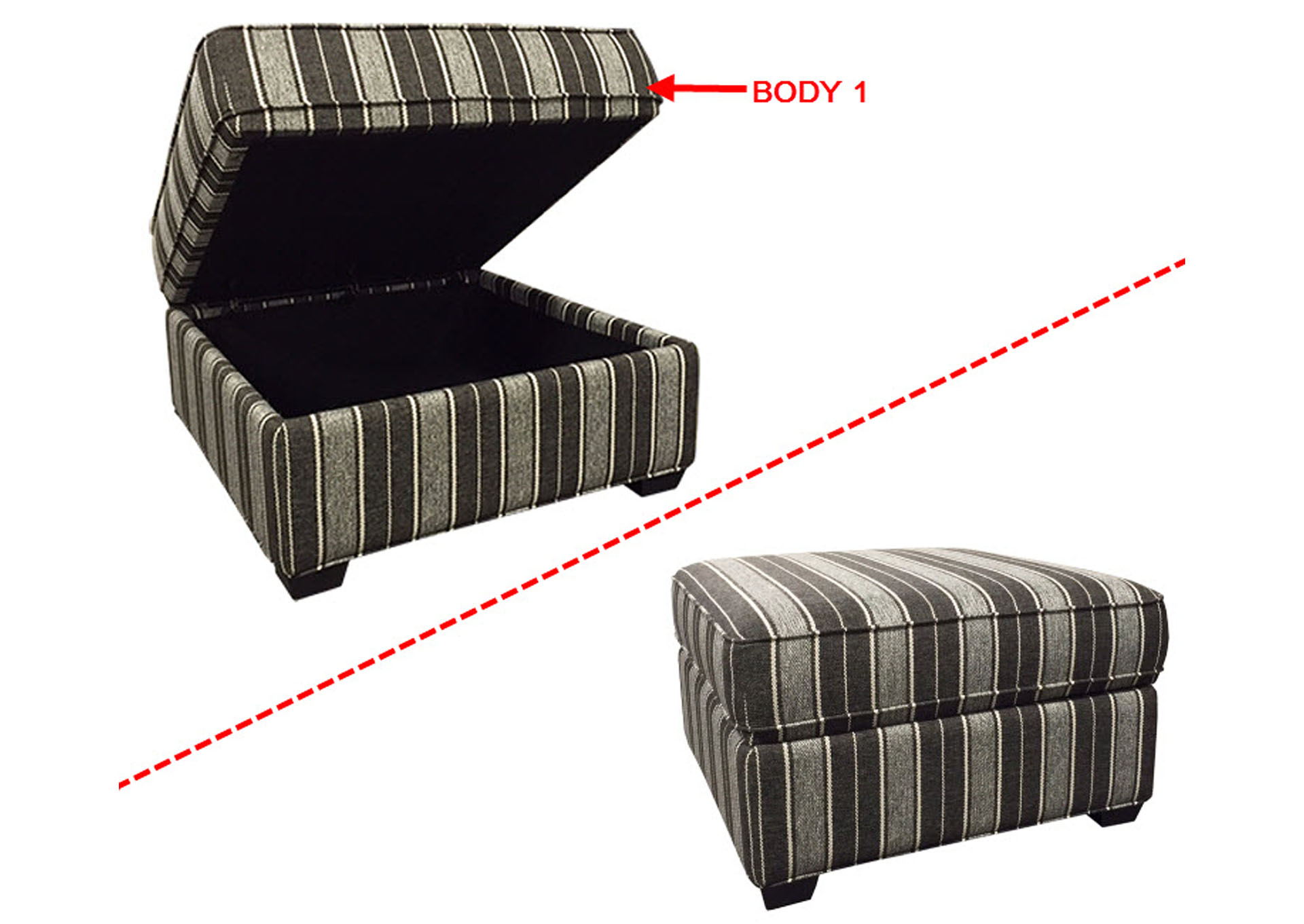 Performance Small Square Storage Ottoman,Stanton