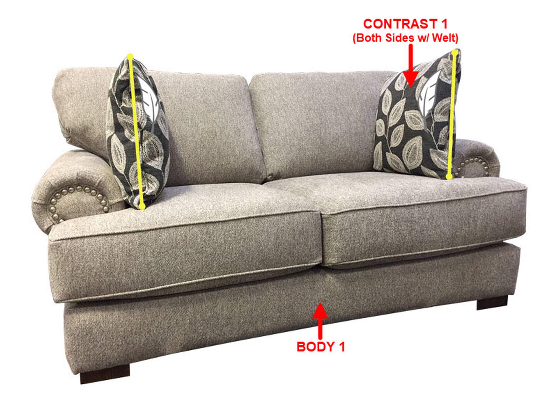 Performance Loveseat w/ 2 Pillows,Stanton