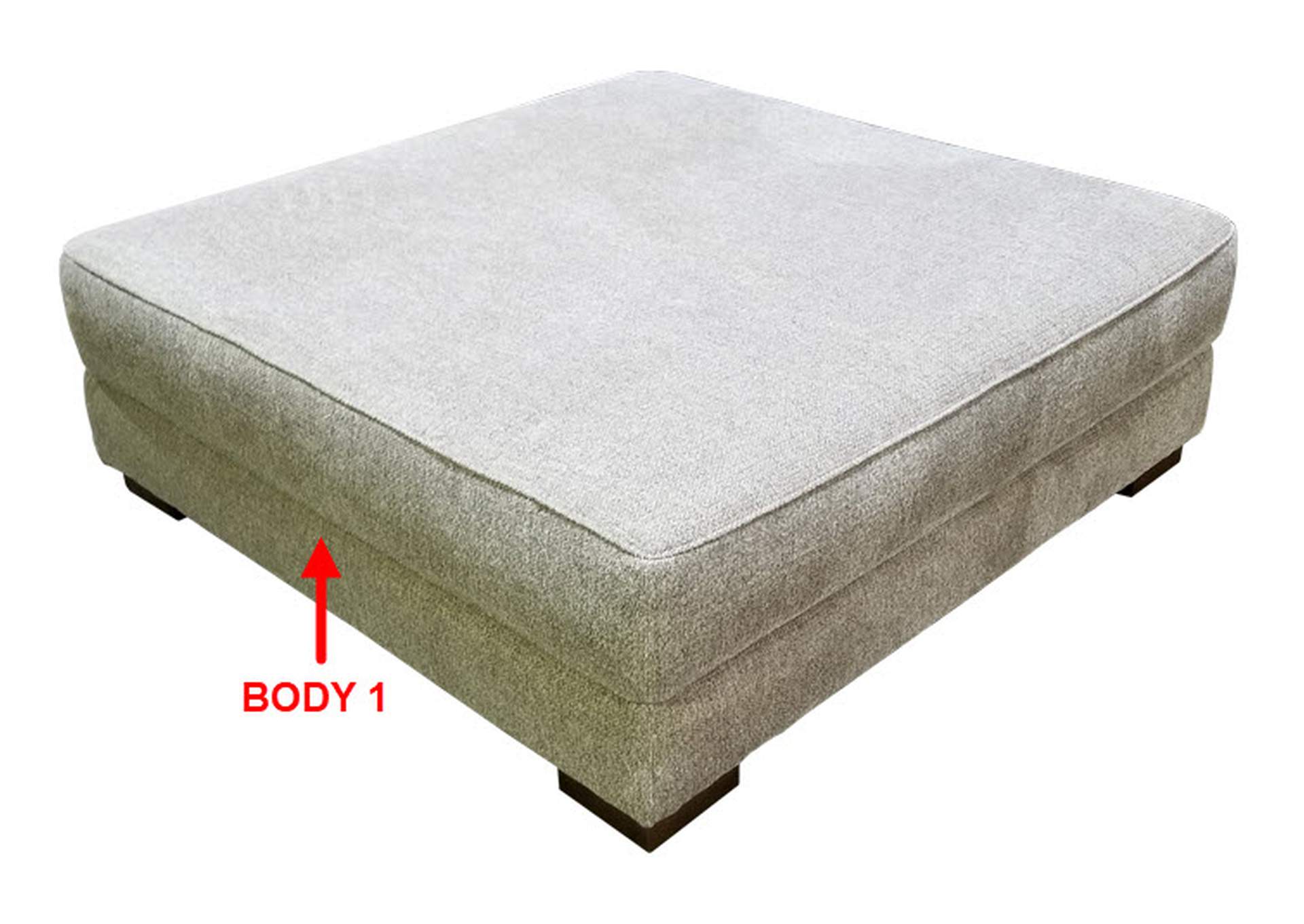 Performance XL Square Cocktail Ottoman,Stanton