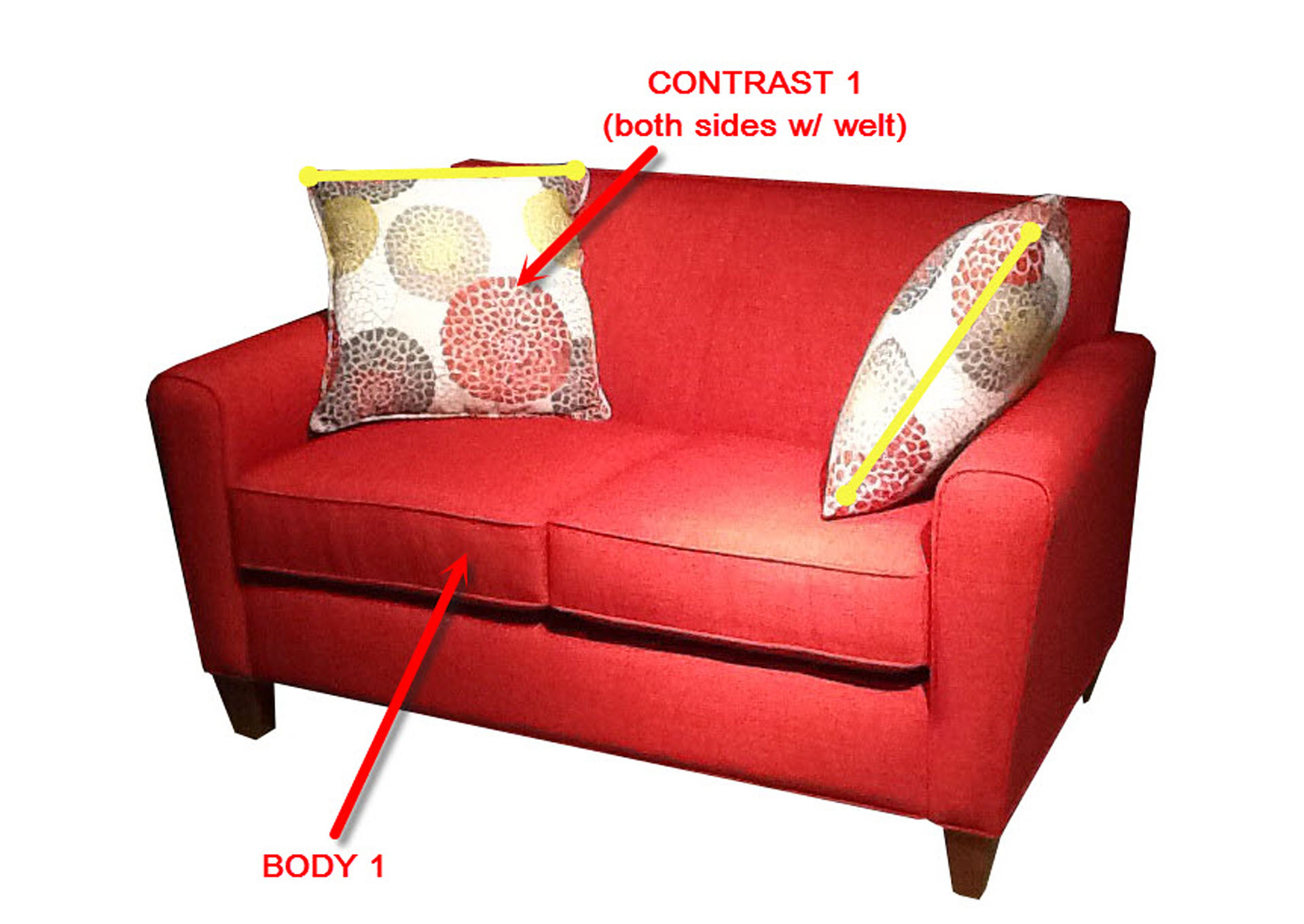 Performance Loveseat w/ 2 Pillows,Stanton