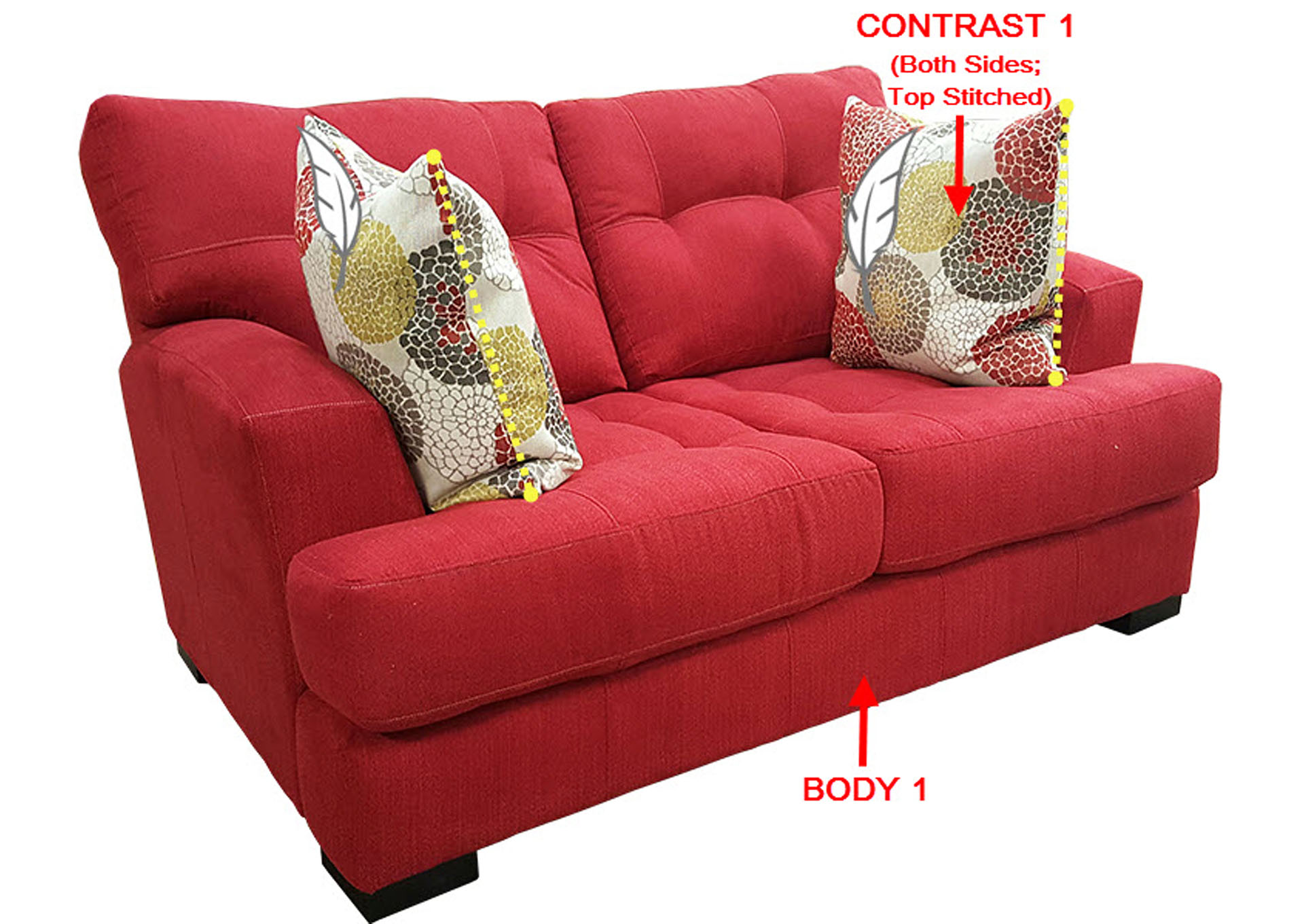 Performance Loveseat w/ 2 Pillows,Stanton