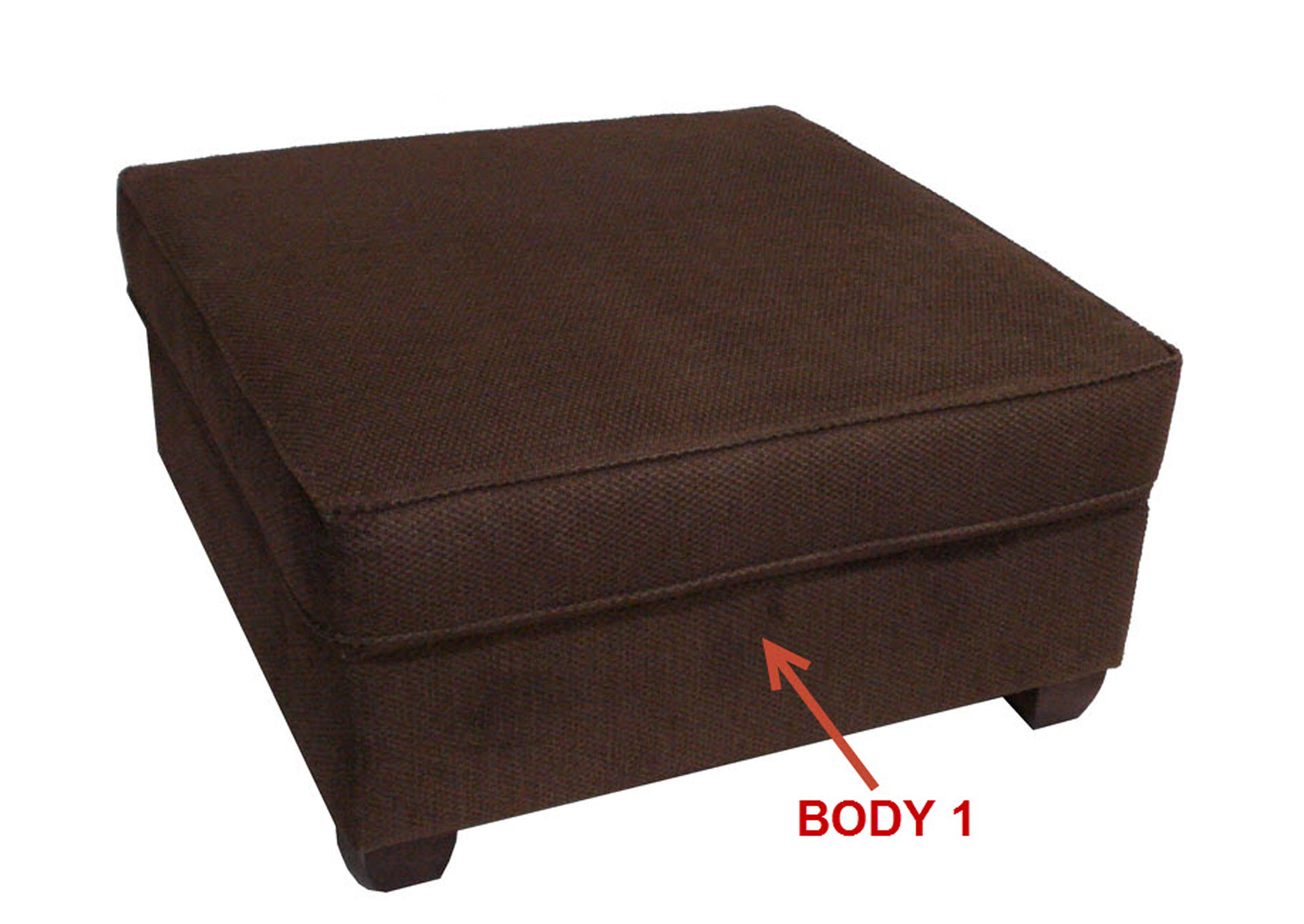 Premium Square Storage Ottoman,Stanton